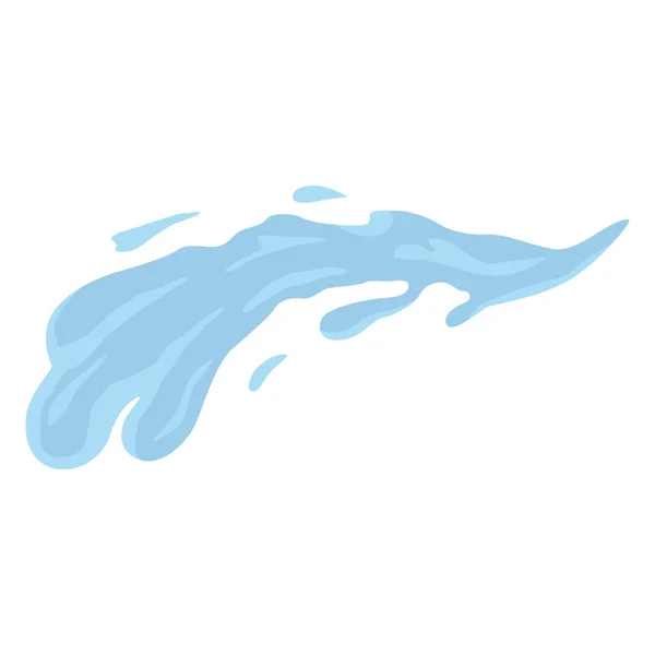 Onda blu e spruzzi d'acqua, simboli ondulati della natura nelle illustrazioni vettoriali del movimento — Vettoriale Stock