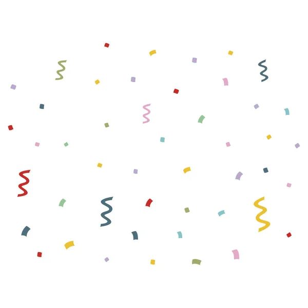 Színes konfetti fehér háttérrel. Vektorillusztráció — Stock Vector