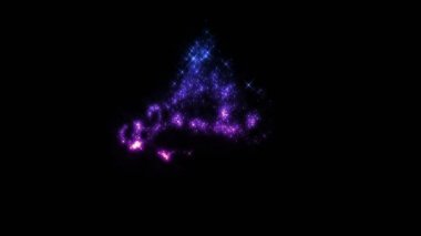 Siyah üzerine alfa üzerine peri tozu.