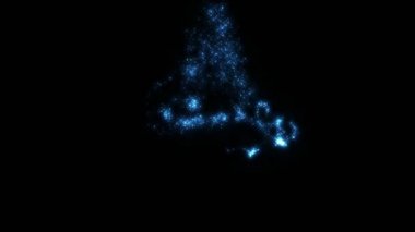 Siyah üzerine alfa üzerine peri tozu.