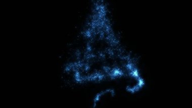 Siyah üzerine alfa üzerine peri tozu.