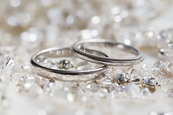 Wedding rings macro — Stock Photo, Image