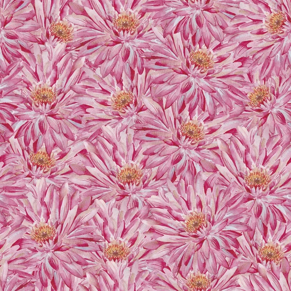 Chrysanthème. Aquarelle motif sans couture . — Photo