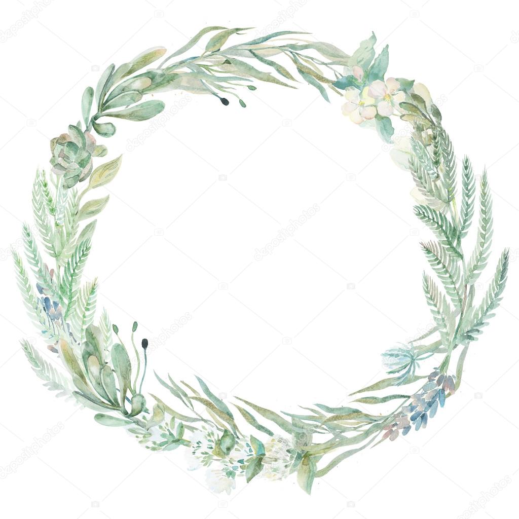 Wedding invitation wreath.