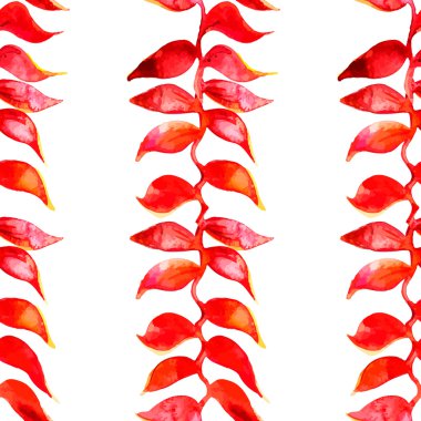 Heliconia suluboya desen. Vektör. Tropikal desen.