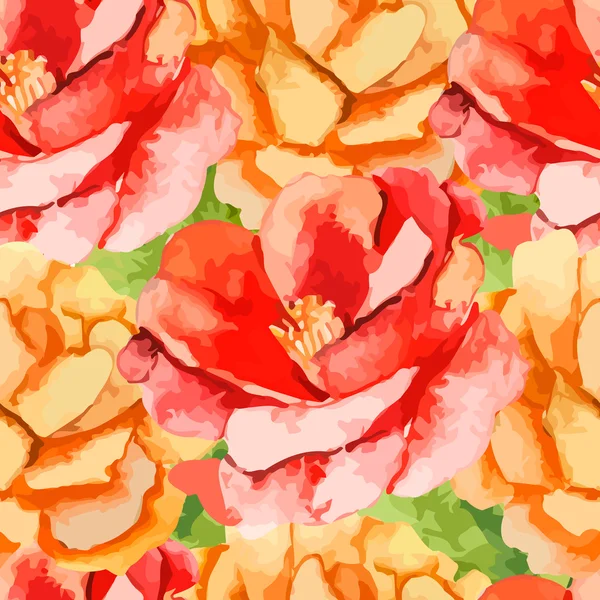 Camellia.Rose. Seamless pattern of flowers.