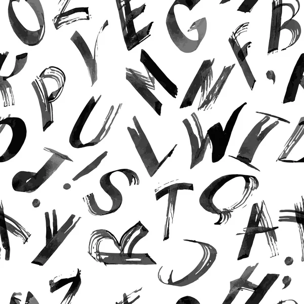 Modèle d'alphabet vectoriel. Lettres dessinées à la main.font . — Image vectorielle