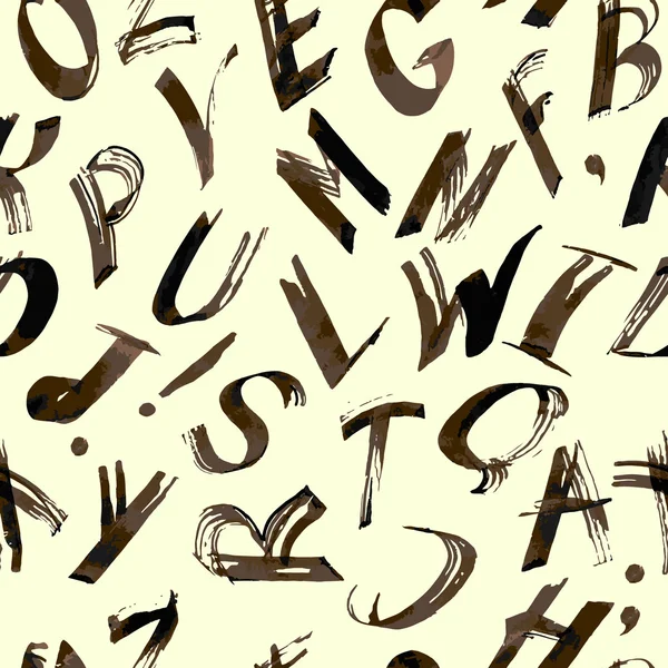 Modèle d'alphabet vectoriel. Lettres dessinées à la main.font . — Image vectorielle