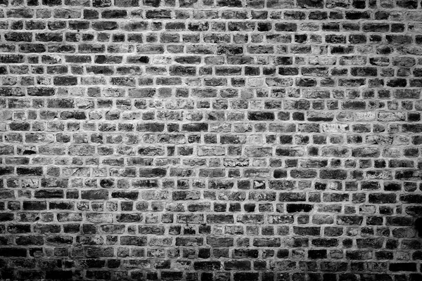 Old black and white brick wall 1 b — Stock Photo, Image