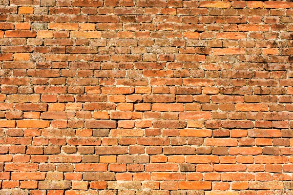 Gammal röd-orange tegelvägg 2 — Stockfoto