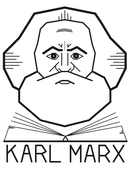 Portret van karl marx — Stockvector