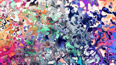 Akan biçimsiz şekilleri ve anlamlı dijital yüzeyi olan soyut organik sıvı doku