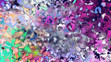 Akan biçimsiz şekilleri ve anlamlı dijital yüzeyi olan soyut organik sıvı doku