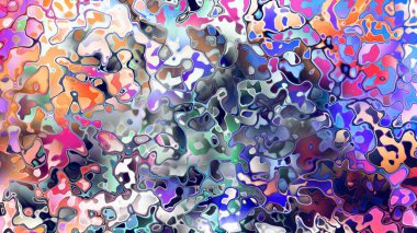 Akan biçimsiz şekilleri ve anlamlı dijital yüzeyi olan soyut organik sıvı doku