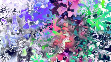 Akan biçimsiz şekilleri ve anlamlı dijital yüzeyi olan soyut organik sıvı doku