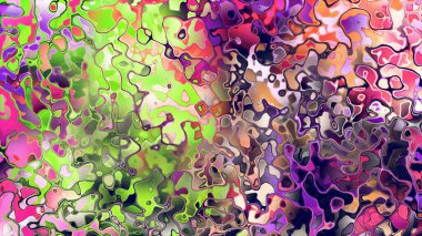 Akan biçimsiz şekilleri ve anlamlı dijital yüzeyi olan soyut organik sıvı doku