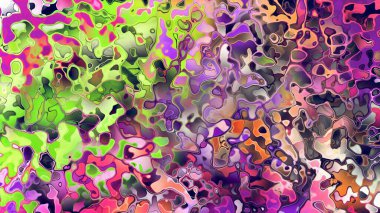 Akan biçimsiz şekilleri ve anlamlı dijital yüzeyi olan soyut organik sıvı doku