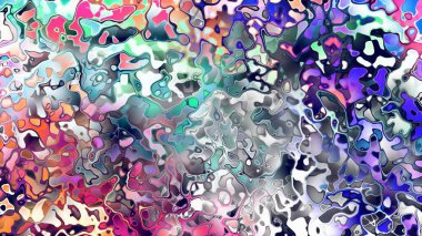 Akan biçimsiz şekilleri ve anlamlı dijital yüzeyi olan soyut organik sıvı doku