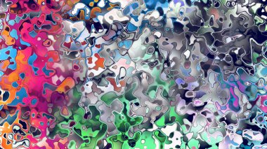 Akan biçimsiz şekilleri ve anlamlı dijital yüzeyi olan soyut organik sıvı doku