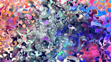 Akan biçimsiz şekilleri ve anlamlı dijital yüzeyi olan soyut organik sıvı doku