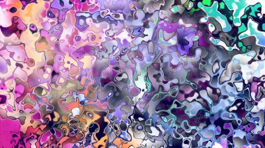 Akan biçimsiz şekilleri ve anlamlı dijital yüzeyi olan soyut organik sıvı doku