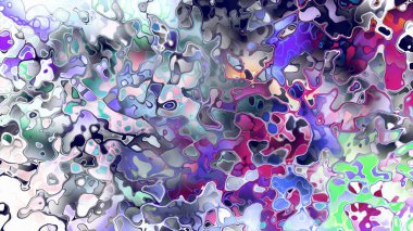 Akan biçimsiz şekilleri ve anlamlı dijital yüzeyi olan soyut organik sıvı doku