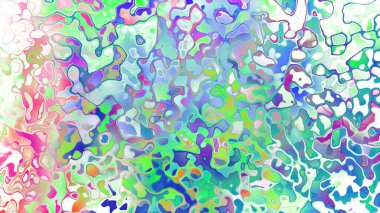 Akan biçimsiz şekilleri ve anlamlı dijital yüzeyi olan soyut organik sıvı doku