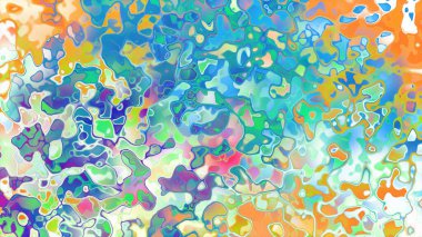 Akan biçimsiz şekilleri ve anlamlı dijital yüzeyi olan soyut organik sıvı doku