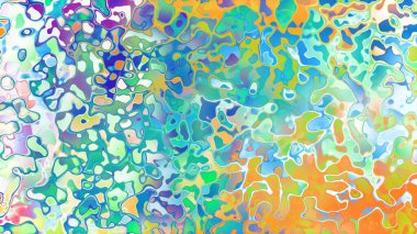 Akan biçimsiz şekilleri ve anlamlı dijital yüzeyi olan soyut organik sıvı doku