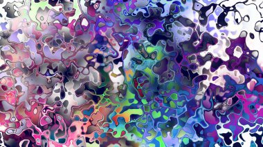 Akan biçimsiz şekilleri ve anlamlı dijital yüzeyi olan soyut organik sıvı doku