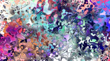 Akan biçimsiz şekilleri ve anlamlı dijital yüzeyi olan soyut organik sıvı doku