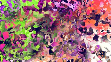 Akan biçimsiz şekilleri ve anlamlı dijital yüzeyi olan soyut organik sıvı doku