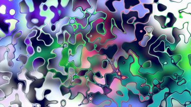 Akan biçimsiz şekilleri ve anlamlı dijital yüzeyi olan soyut organik sıvı doku