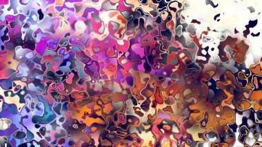 Akan biçimsiz şekilleri ve anlamlı dijital yüzeyi olan soyut organik sıvı doku