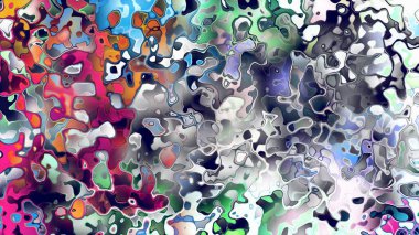 Akan biçimsiz şekilleri ve anlamlı dijital yüzeyi olan soyut organik sıvı doku