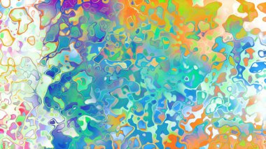 Akan biçimsiz şekilleri ve anlamlı dijital yüzeyi olan soyut organik sıvı doku