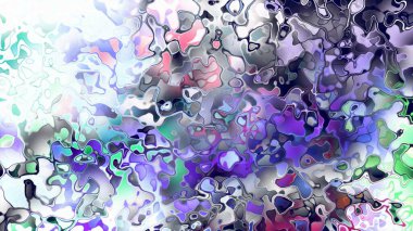 Akan biçimsiz şekilleri ve anlamlı dijital yüzeyi olan soyut organik sıvı doku