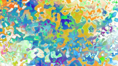 Akan biçimsiz şekilleri ve anlamlı dijital yüzeyi olan soyut organik sıvı doku