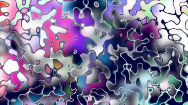 Akan biçimsiz şekilleri ve anlamlı dijital yüzeyi olan soyut organik sıvı doku