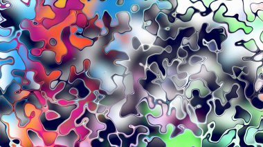 Akan biçimsiz şekilleri ve anlamlı dijital yüzeyi olan soyut organik sıvı doku