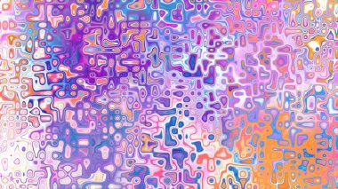 Yumuşak mor ve pembe tonlara sahip soyut organik hücresel doku, sıvı mozaik desen ve rüya gibi dijital yüzey