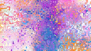 Yumuşak mor ve pembe tonlara sahip soyut organik hücresel doku, sıvı mozaik desen ve rüya gibi dijital yüzey