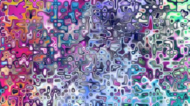 Yumuşak mor ve pembe tonlara sahip soyut organik hücresel doku, sıvı mozaik desen ve rüya gibi dijital yüzey