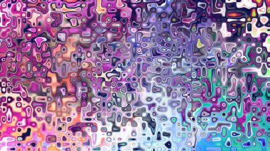 Yumuşak mor ve pembe tonlara sahip soyut organik hücresel doku, sıvı mozaik desen ve rüya gibi dijital yüzey