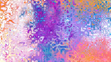 Yumuşak mor ve pembe tonlara sahip soyut organik hücresel doku, sıvı mozaik desen ve rüya gibi dijital yüzey