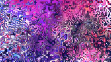 Yumuşak mor ve pembe tonlara sahip soyut organik hücresel doku, sıvı mozaik desen ve rüya gibi dijital yüzey