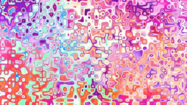 Yumuşak mor ve pembe tonlara sahip soyut organik hücresel doku, sıvı mozaik desen ve rüya gibi dijital yüzey