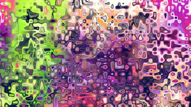 Yumuşak mor ve pembe tonlara sahip soyut organik hücresel doku, sıvı mozaik desen ve rüya gibi dijital yüzey