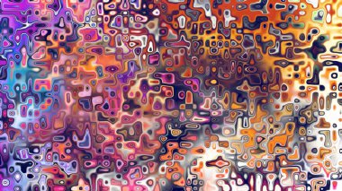 Yumuşak mor ve pembe tonlara sahip soyut organik hücresel doku, sıvı mozaik desen ve rüya gibi dijital yüzey