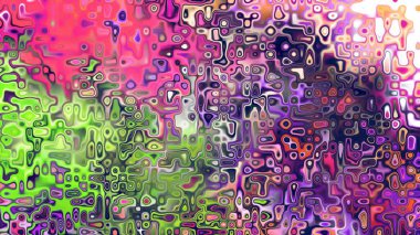 Yumuşak mor ve pembe tonlara sahip soyut organik hücresel doku, sıvı mozaik desen ve rüya gibi dijital yüzey